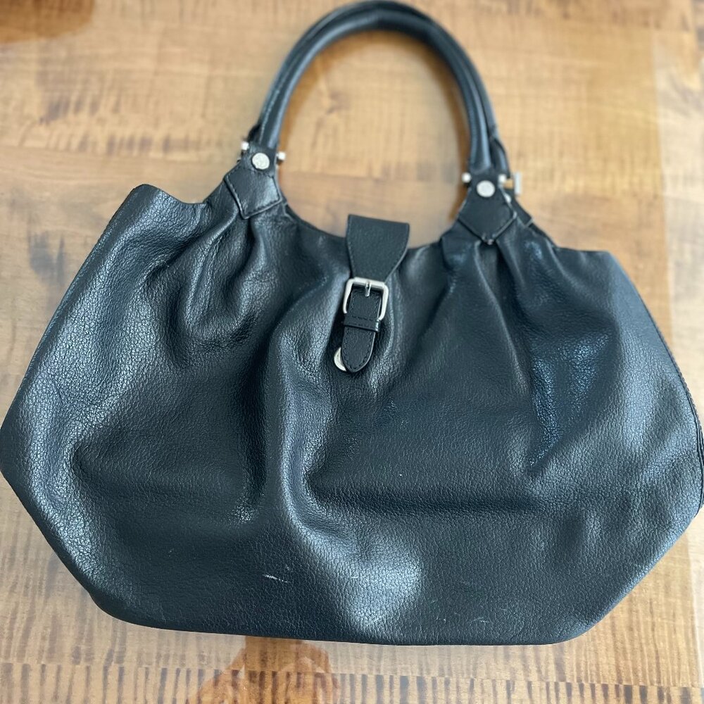 Black Leather Bag Buckle 90's